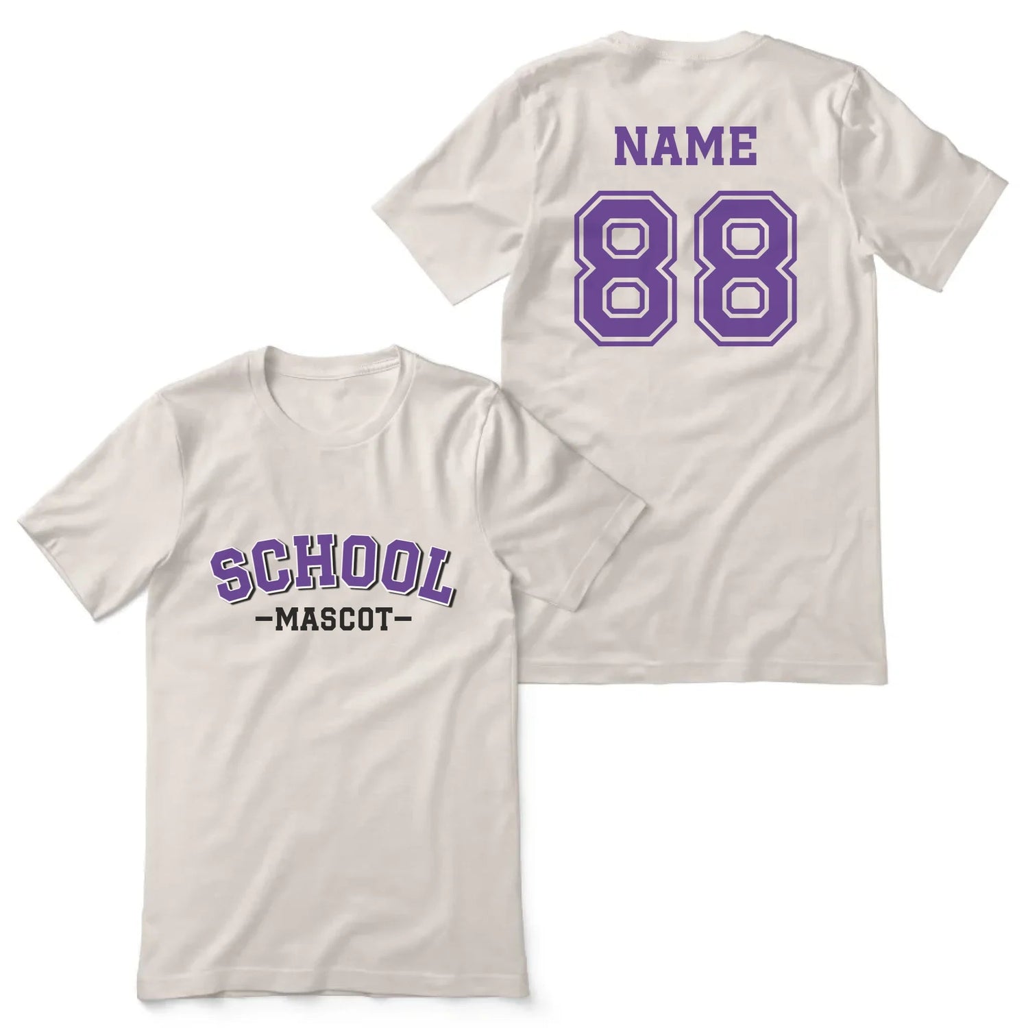 Custom School Spirit Shirt With School and Mascot Name With Classic Arch Design on a Unisex T-Shirt