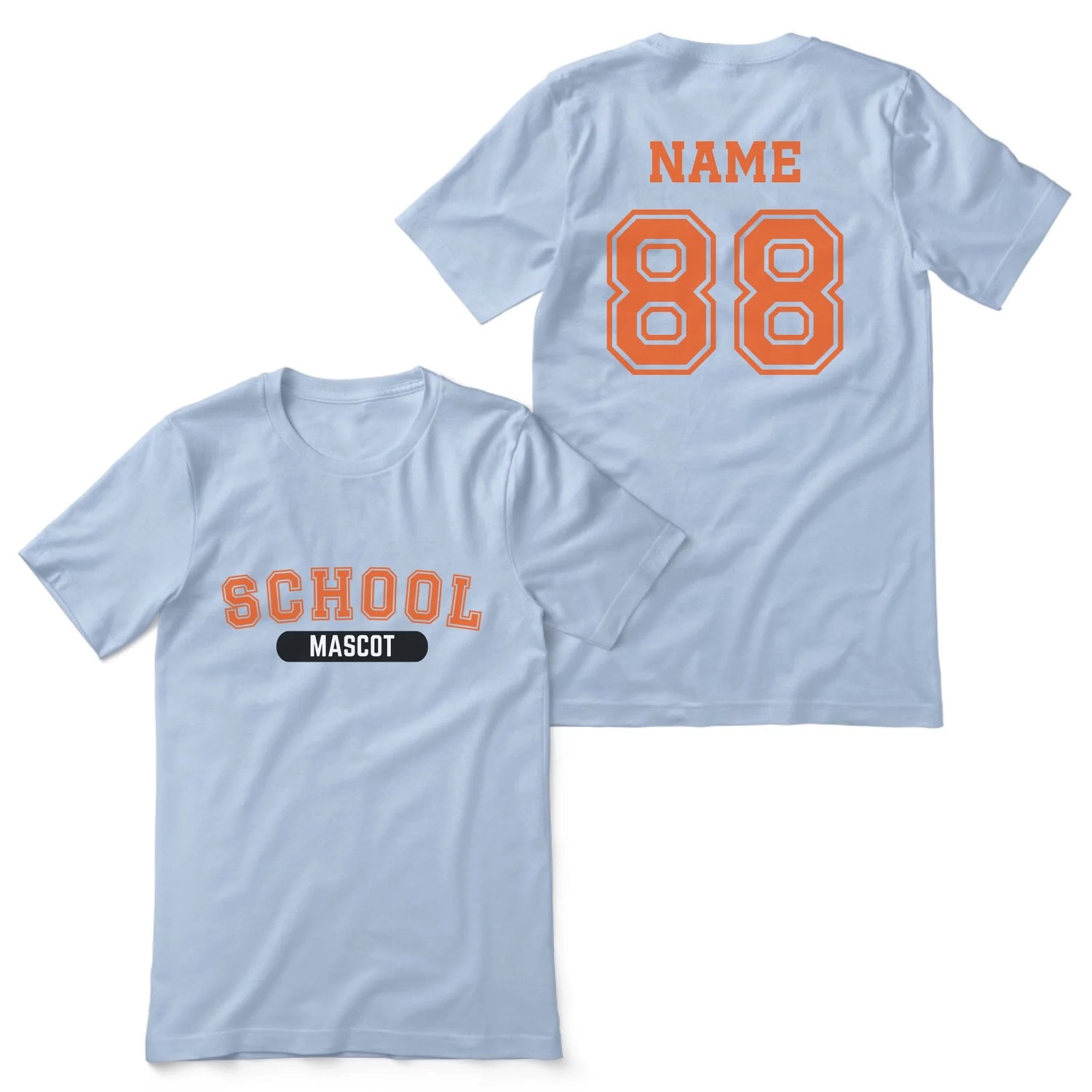 Custom School Spirit Shirt With School and Mascot With Classic Design on a Unisex T-Shirt