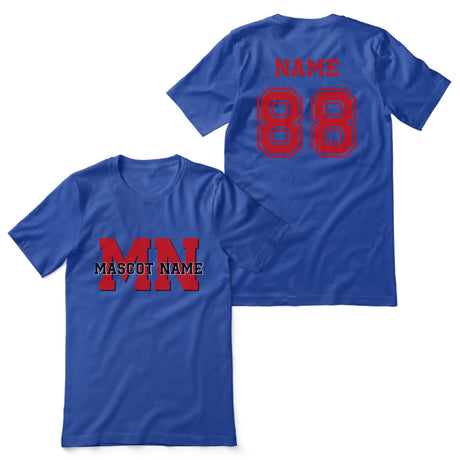 Custom School Mascot Shirt With Initials and Mascot Name on a Unisex T-Shirt