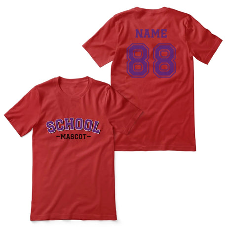 Custom School Spirit Shirt With School and Mascot Name With Classic Arch Design on a Unisex T-Shirt