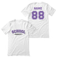 Custom School Spirit Shirt With School and Mascot Name With Classic Arch Design on a Unisex T-Shirt