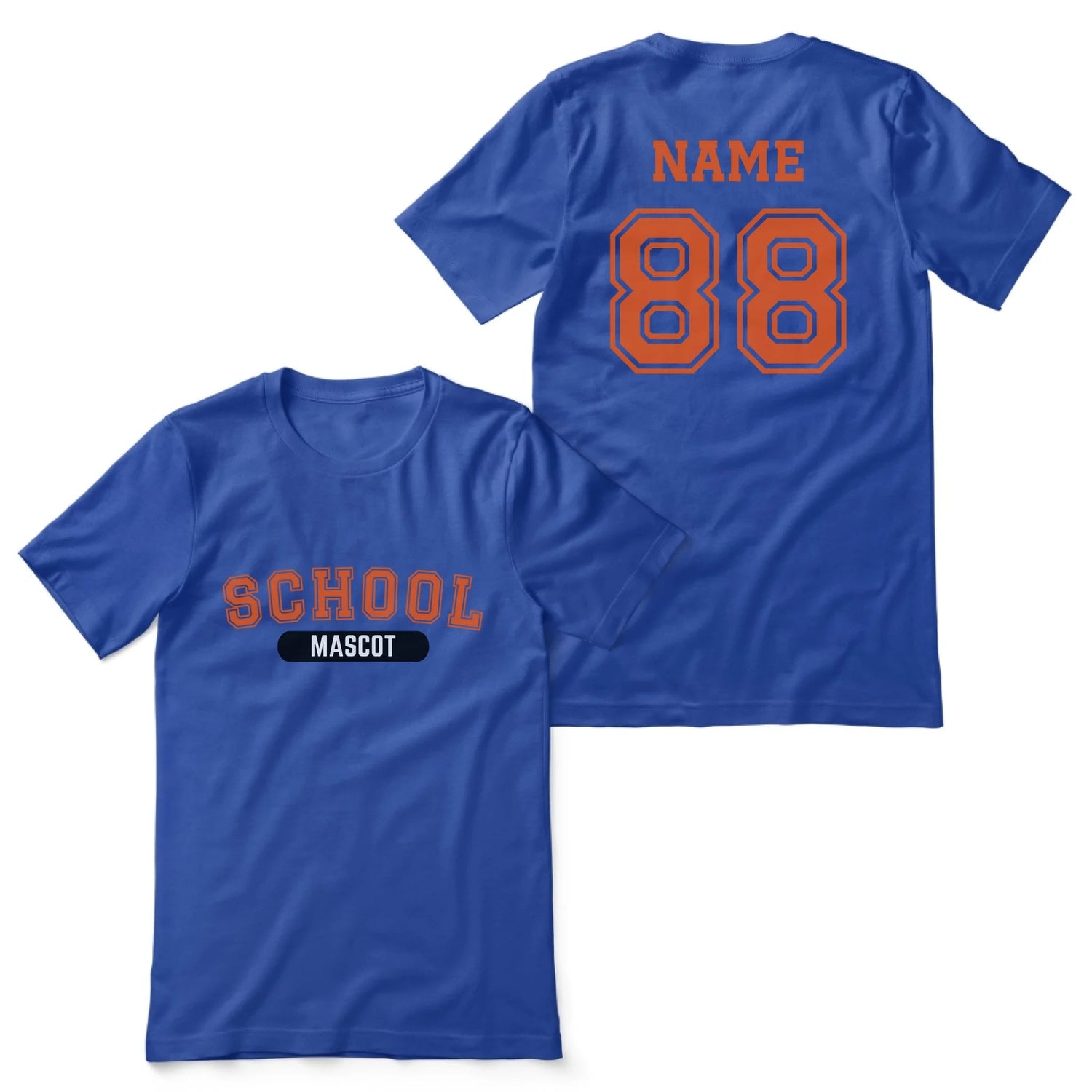 Custom School Spirit Shirt With School and Mascot With Classic Design on a Unisex T-Shirt
