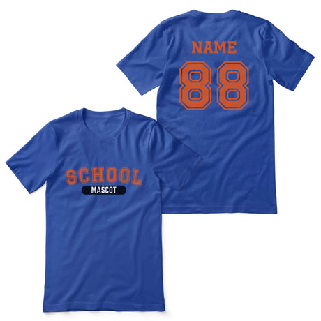 Custom School Spirit Shirt With School and Mascot With Classic Design on a Unisex T-Shirt