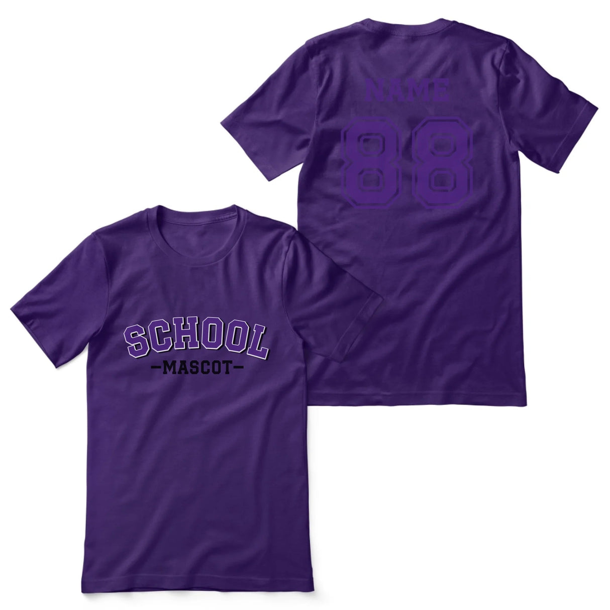Custom School Spirit Shirt With School and Mascot Name With Classic Arch Design on a Unisex T-Shirt