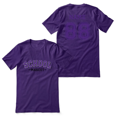 Custom School Spirit Shirt With School and Mascot Name With Classic Arch Design on a Unisex T-Shirt