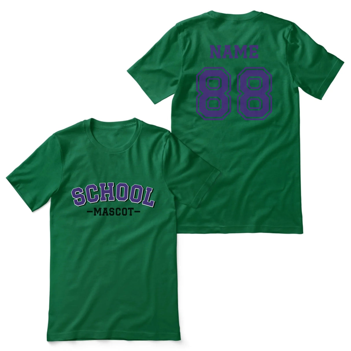 Custom School Spirit Shirt With School and Mascot Name With Classic Arch Design on a Unisex T-Shirt