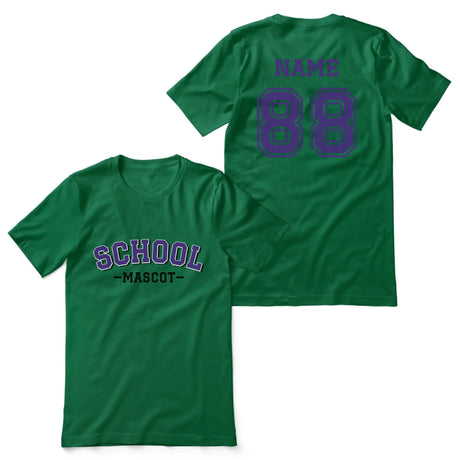 Custom School Spirit Shirt With School and Mascot Name With Classic Arch Design on a Unisex T-Shirt
