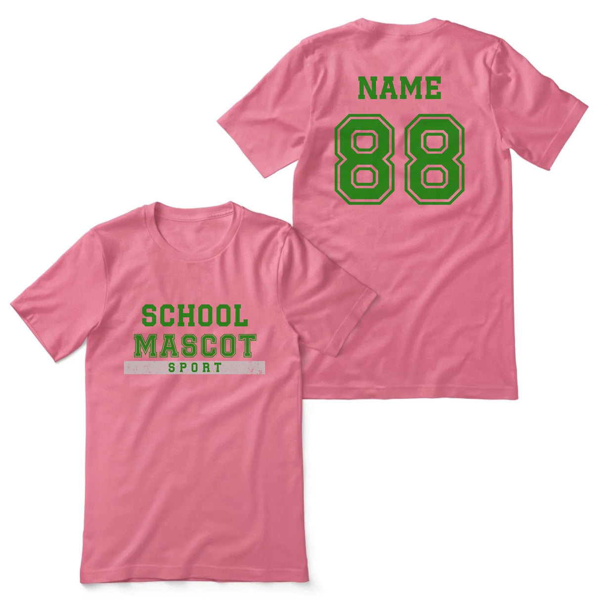 Custom School Spirit Shirt With Mascot & Sport Name With Bold Varsity Design on a Unisex T-Shirt