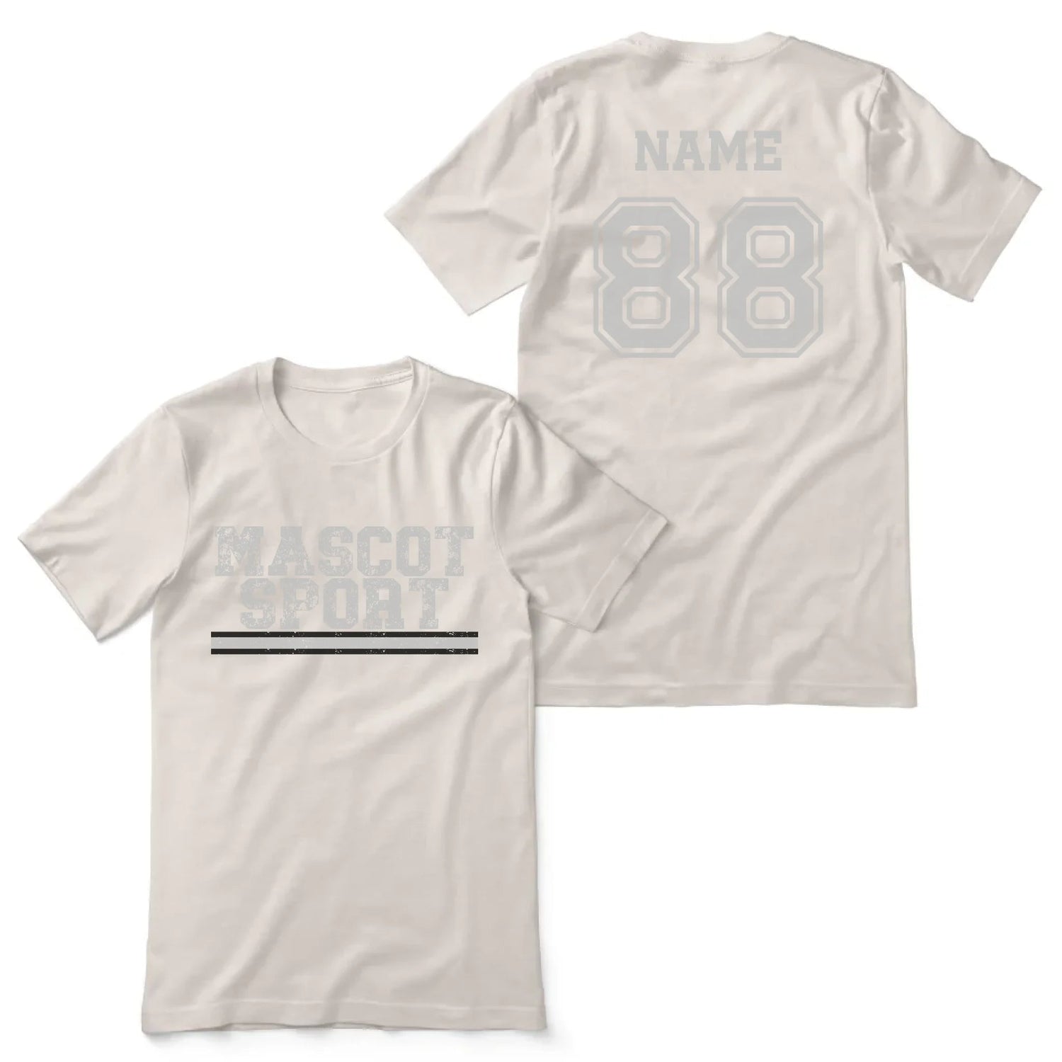 Custom School Spirit Shirt With Mascot and Sport with Grunge Design on a Unisex T-Shirt