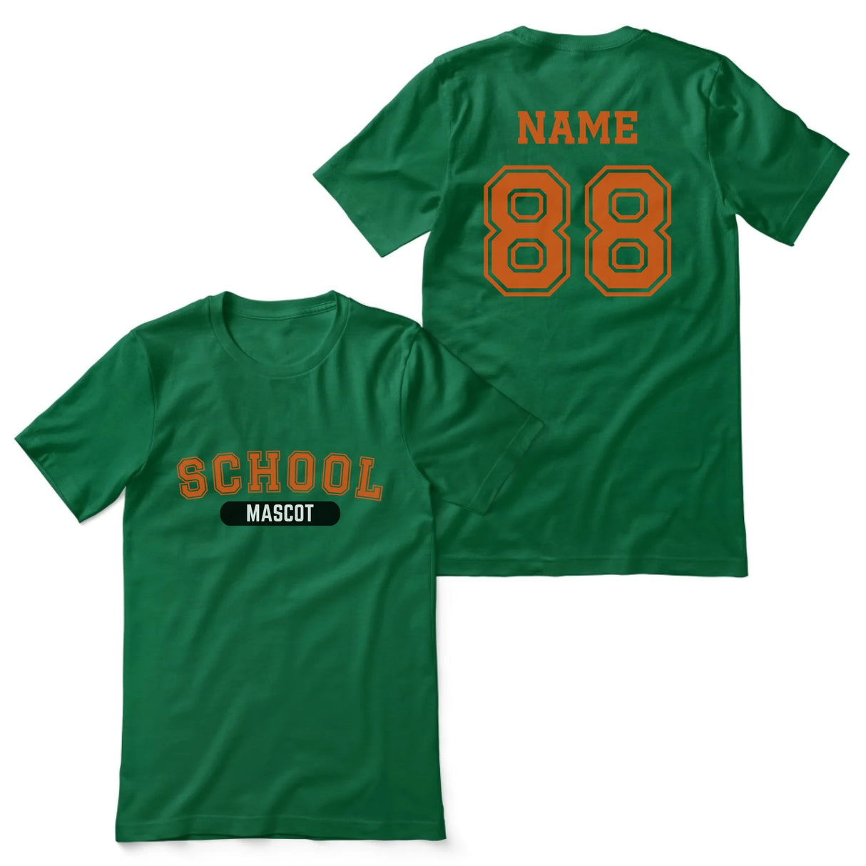 Custom School Spirit Shirt With School and Mascot With Classic Design on a Unisex T-Shirt
