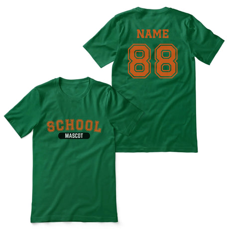 Custom School Spirit Shirt With School and Mascot With Classic Design on a Unisex T-Shirt