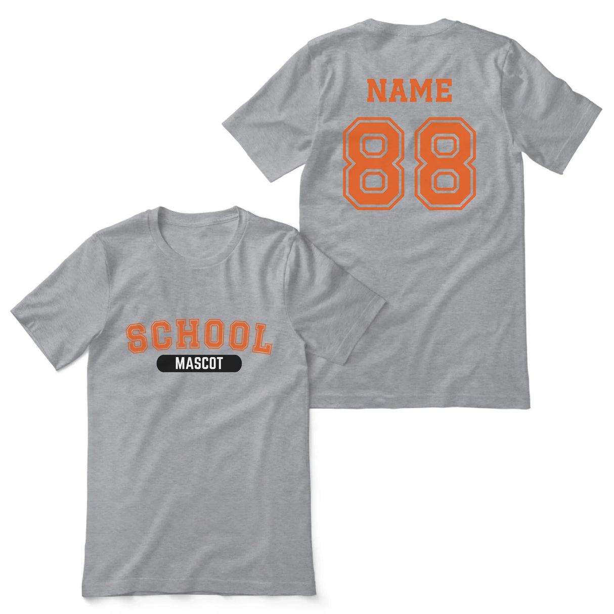 Custom School Spirit Shirt With School and Mascot With Classic Design on a Unisex T-Shirt