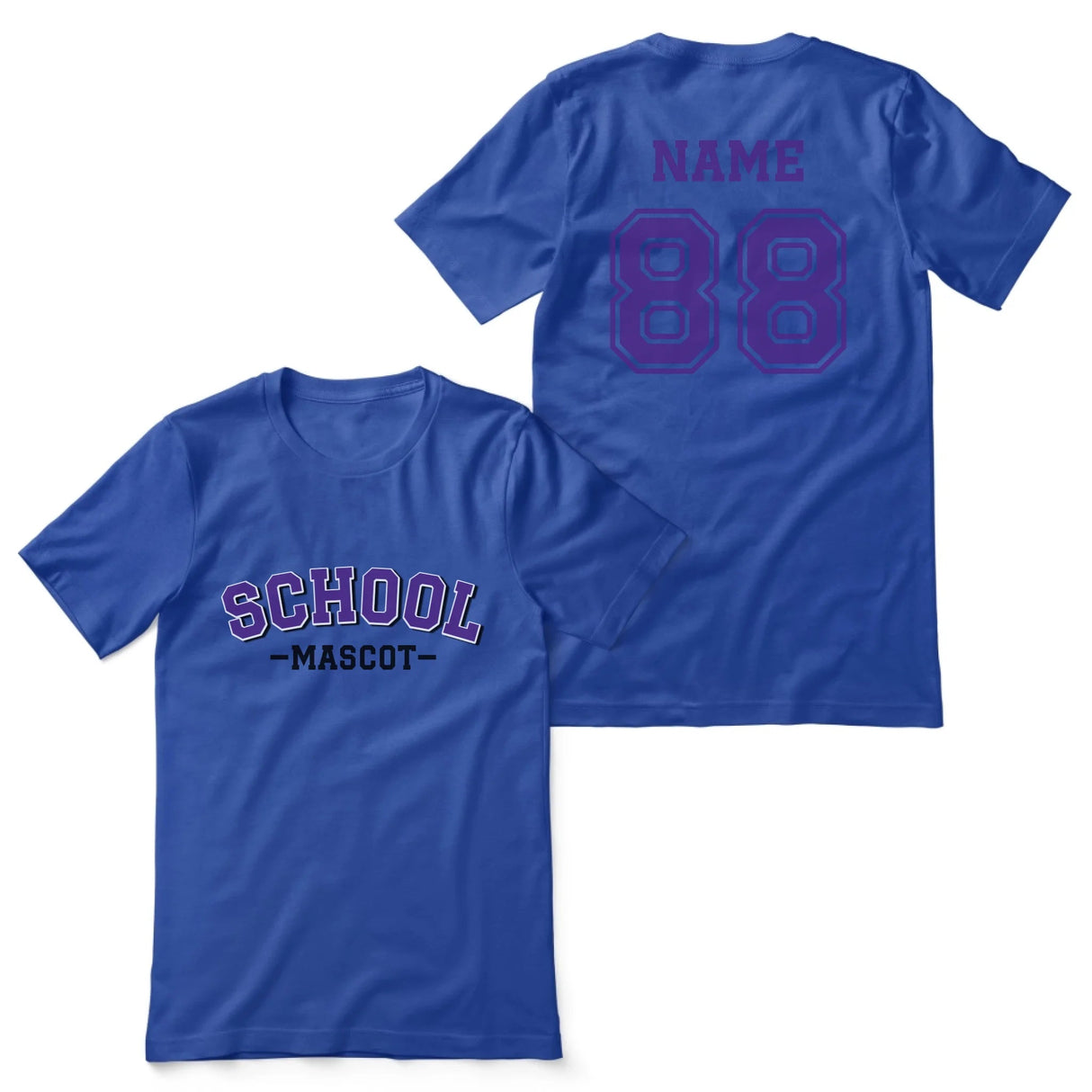 Custom School Spirit Shirt With School and Mascot Name With Classic Arch Design on a Unisex T-Shirt