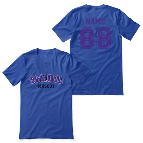 Custom School Spirit Shirt With School and Mascot Name With Classic Arch Design on a Unisex T-Shirt