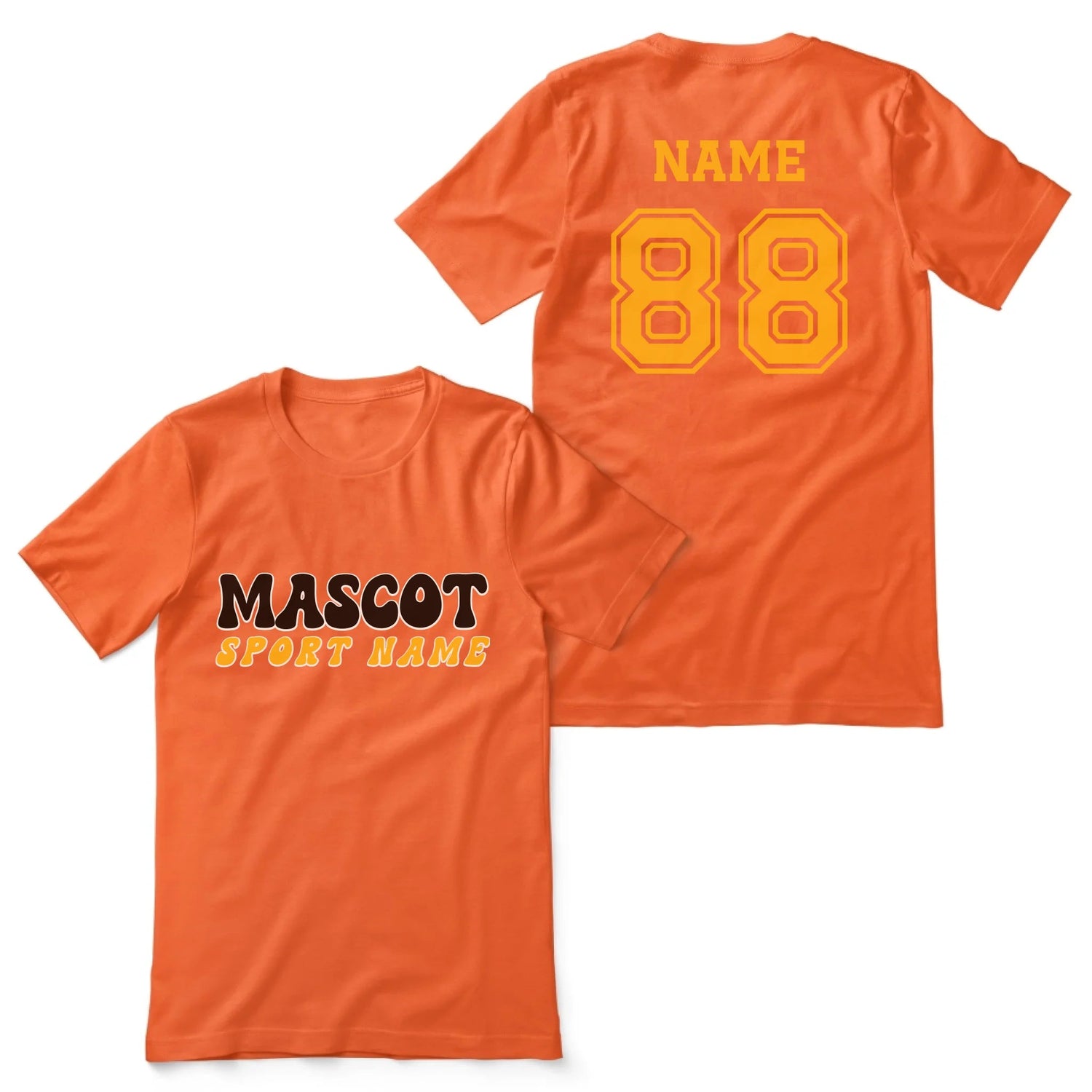 Custom School Spirit Shirt With Mascot and Sport With Retro Design on a Unisex T-Shirt