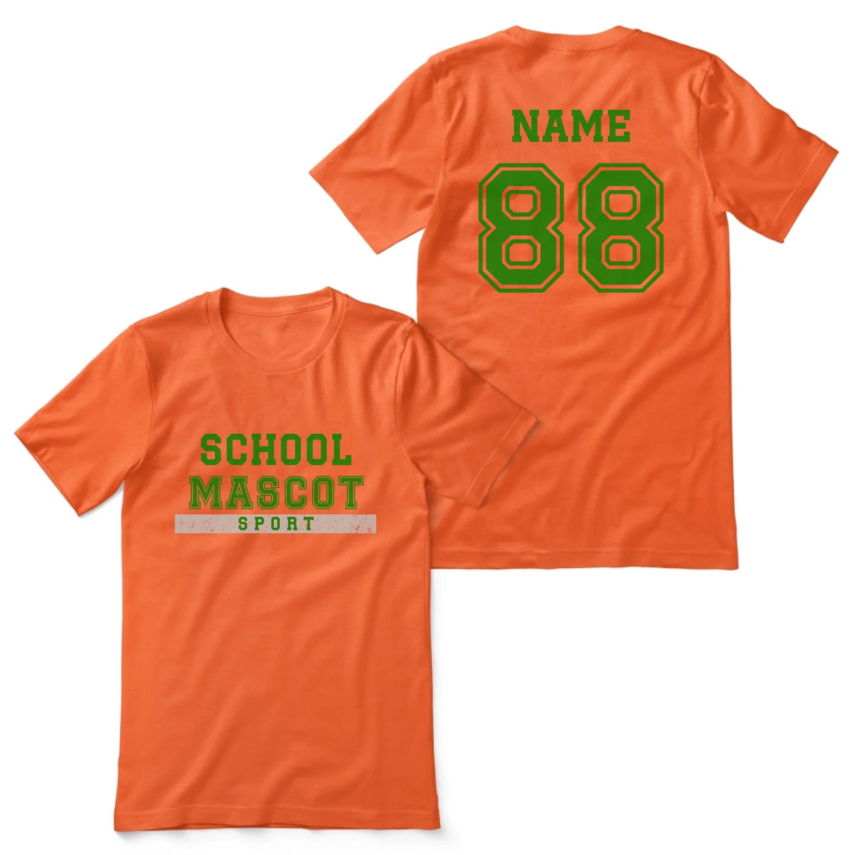 Custom School Spirit Shirt With Mascot & Sport Name With Bold Varsity Design on a Unisex T-Shirt