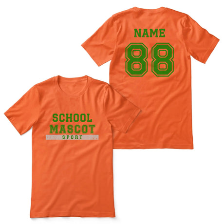 Custom School Spirit Shirt With Mascot & Sport Name With Bold Varsity Design on a Unisex T-Shirt