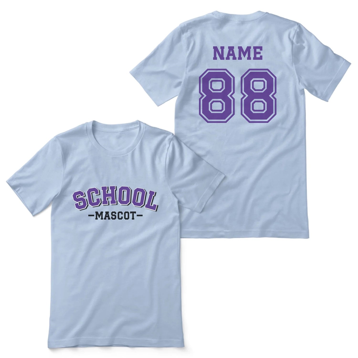 Custom School Spirit Shirt With School and Mascot Name With Classic Arch Design on a Unisex T-Shirt