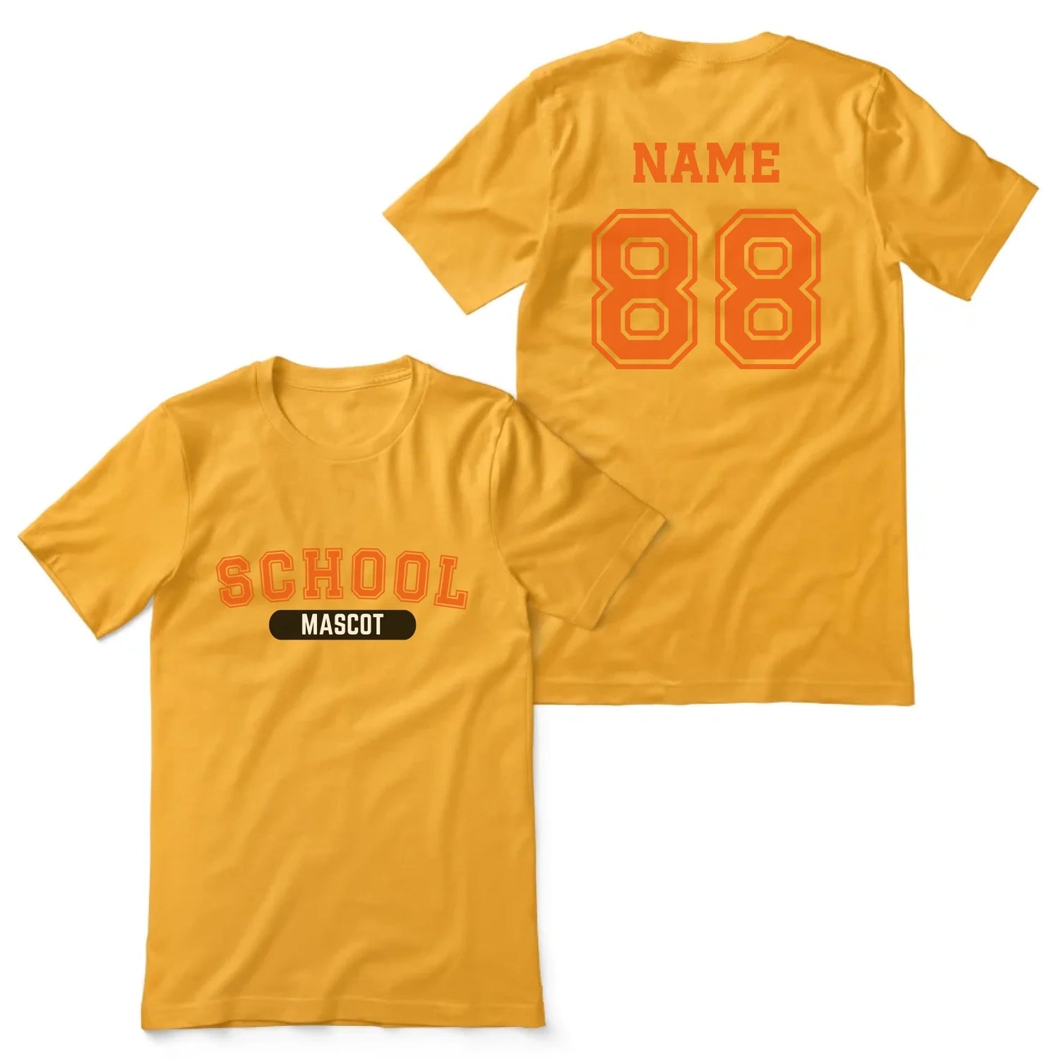 Custom School Spirit Shirt With School and Mascot With Classic Design on a Unisex T-Shirt