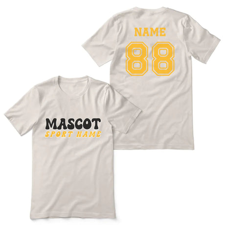 Custom School Spirit Shirt With Mascot and Sport With Retro Design on a Unisex T-Shirt