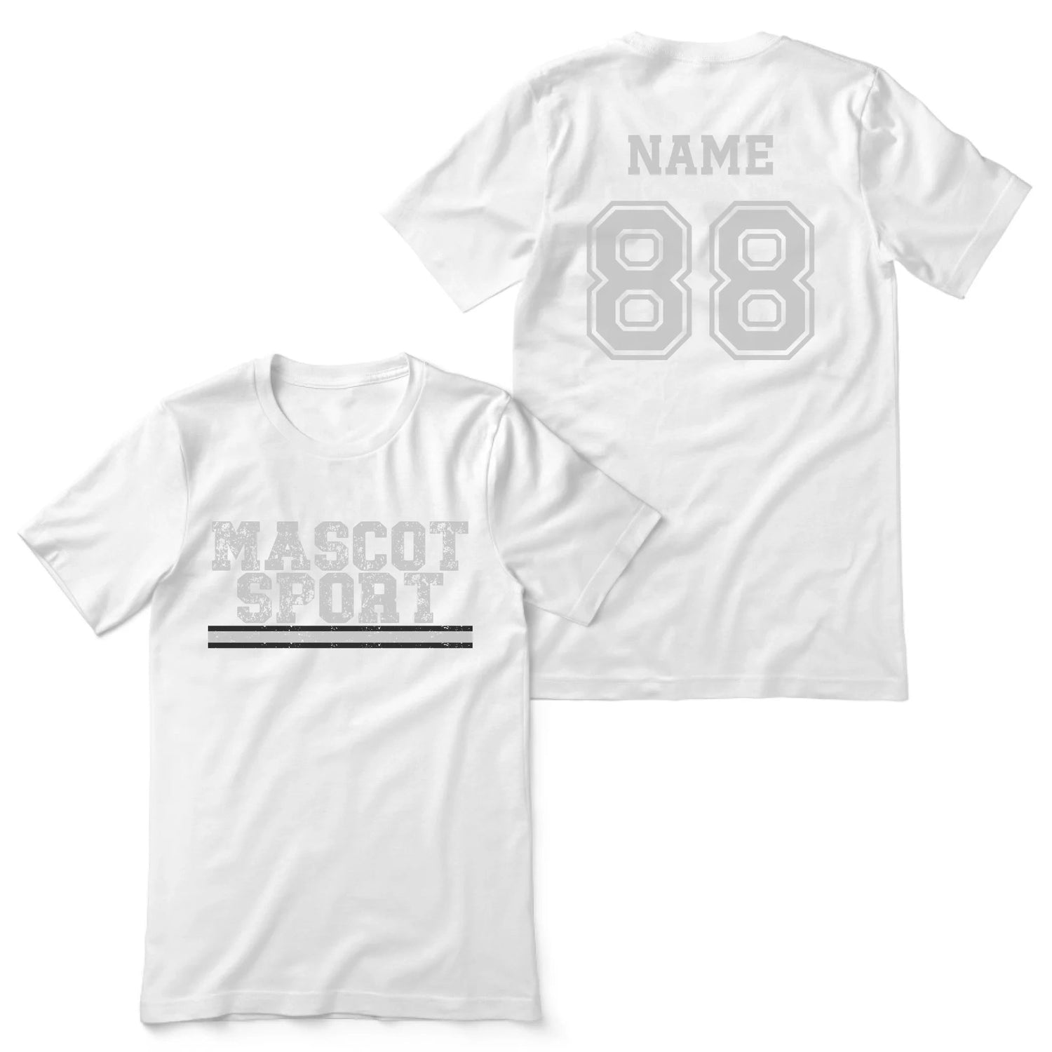 Custom School Spirit Shirt With Mascot and Sport with Grunge Design on a Unisex T-Shirt