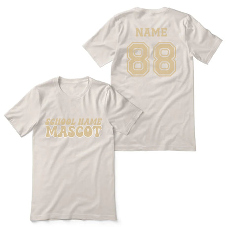Custom School Spirit Shirt With School and Mascot Name With Retro Design on a Unisex T-Shirt