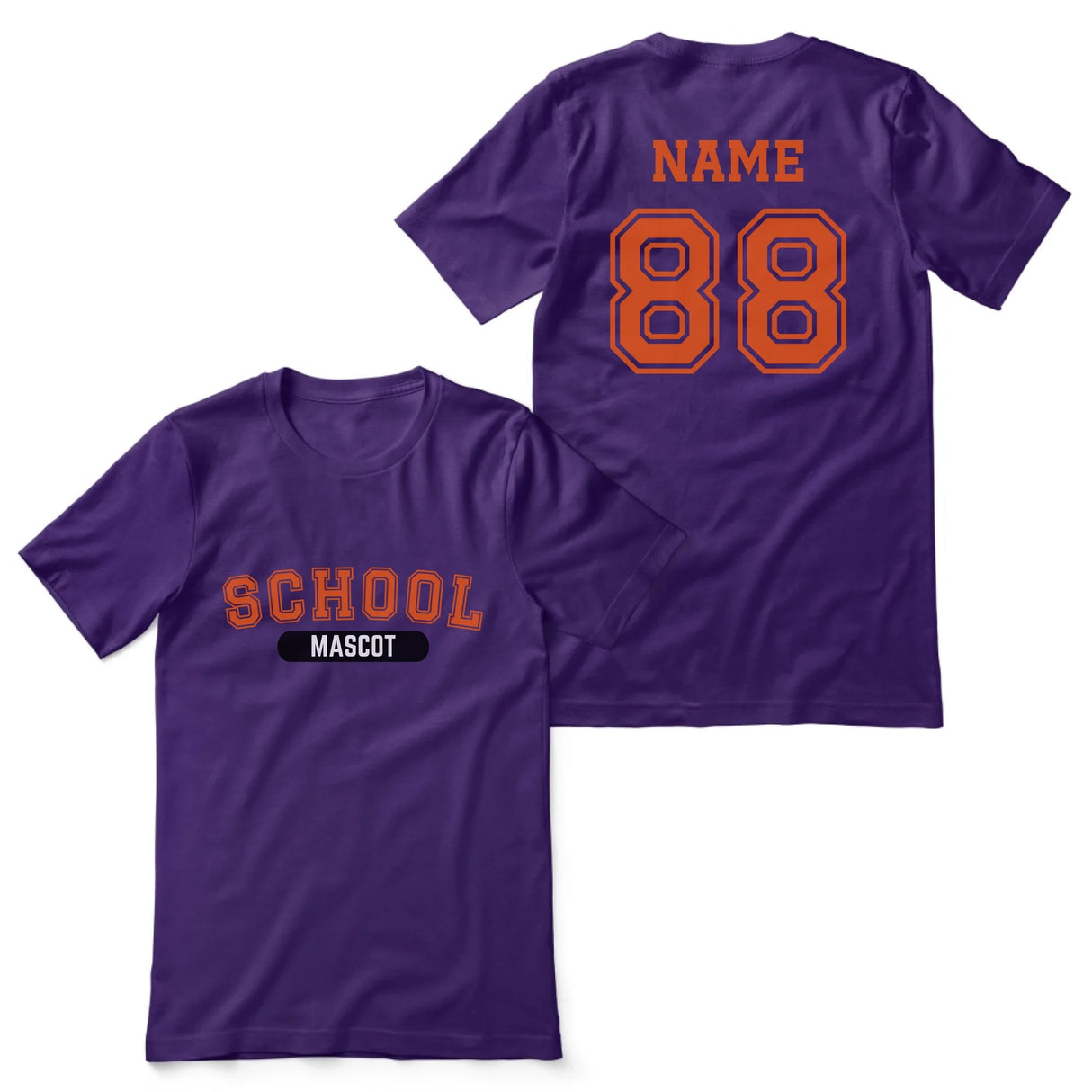 Custom School Spirit Shirt With School and Mascot With Classic Design on a Unisex T-Shirt