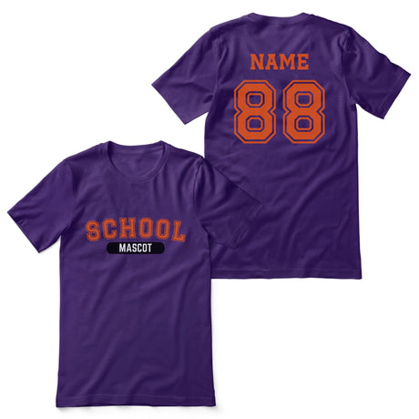 Custom School Spirit Shirt With School and Mascot With Classic Design on a Unisex T-Shirt