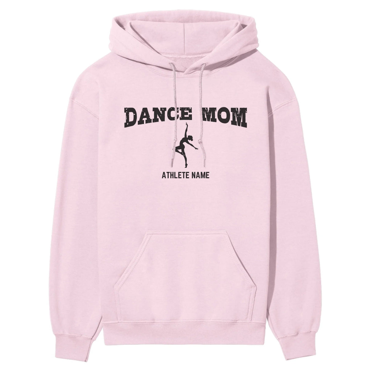 Dance Mom with Dancer Icon and Dancer Name on a Hoodie with a Black Graphic