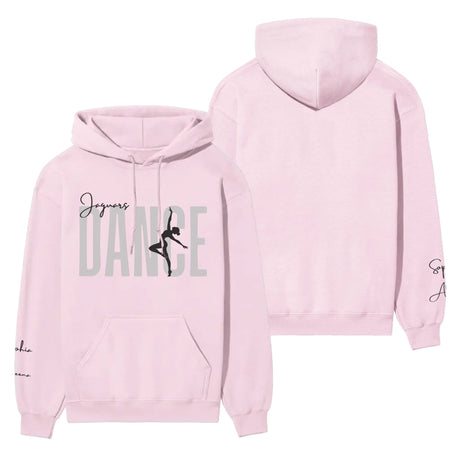 Personalized Dance on a Hoodie With Modern Bold Designs and Dancer Name on Sleeve on a Hoodie