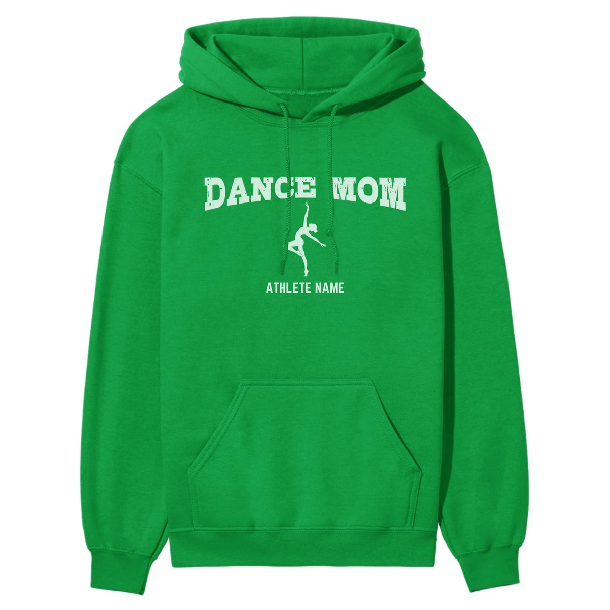 Dance Mom with Dancer Icon and Dancer Name on a Hoodie with a White Graphic