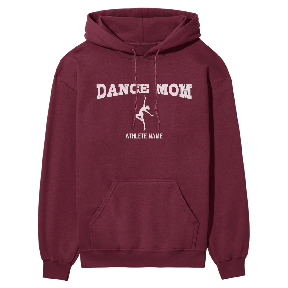 Dance Mom with Dancer Icon and Dancer Name on a Hoodie with a White Graphic