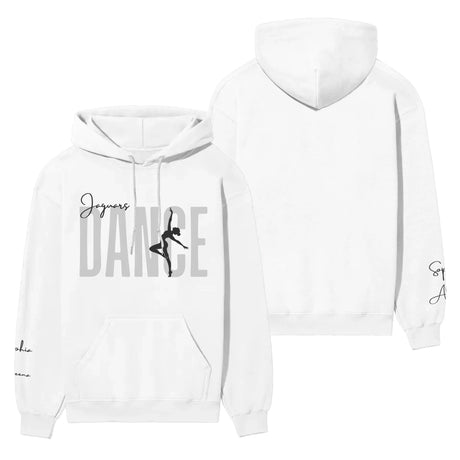 Personalized Dance on a Hoodie With Modern Bold Designs and Dancer Name on Sleeve on a Hoodie