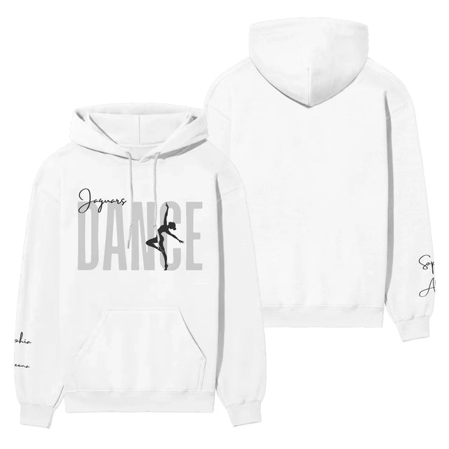 Personalized Dance on a Hoodie With Modern Bold Designs and Dancer Name on Sleeve on a Hoodie