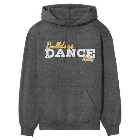 Custom Dance Mascot and Dancer Name on a Hoodie with a White Graphic