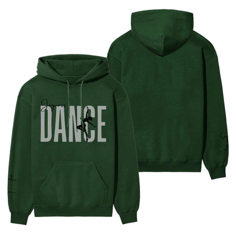 Personalized Dance on a Hoodie With Modern Bold Designs and Dancer Name on Sleeve on a Hoodie