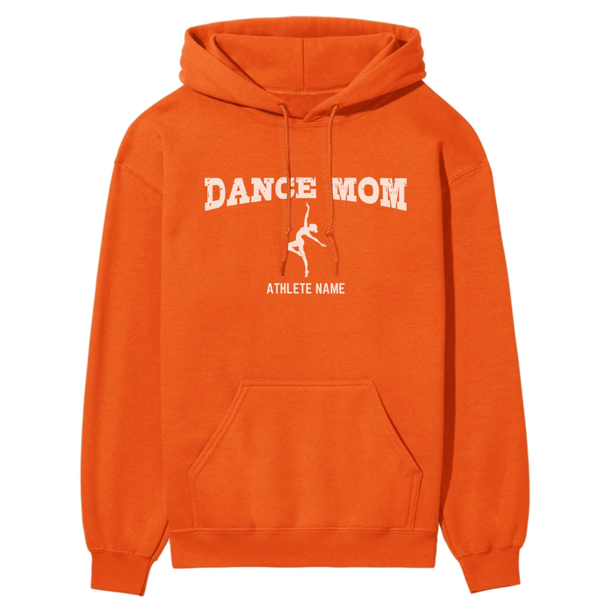 Dance Mom with Dancer Icon and Dancer Name on a Hoodie with a White Graphic