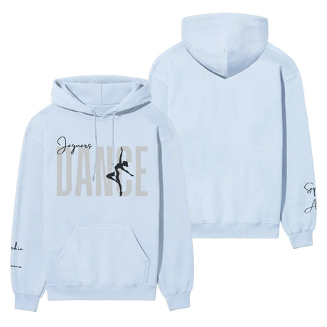 Personalized Dance on a Hoodie With Modern Bold Designs and Dancer Name on Sleeve on a Hoodie