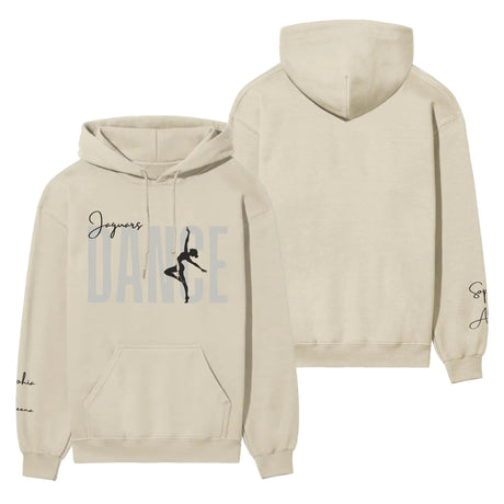 Personalized Dance on a Hoodie With Modern Bold Designs and Dancer Name on Sleeve on a Hoodie