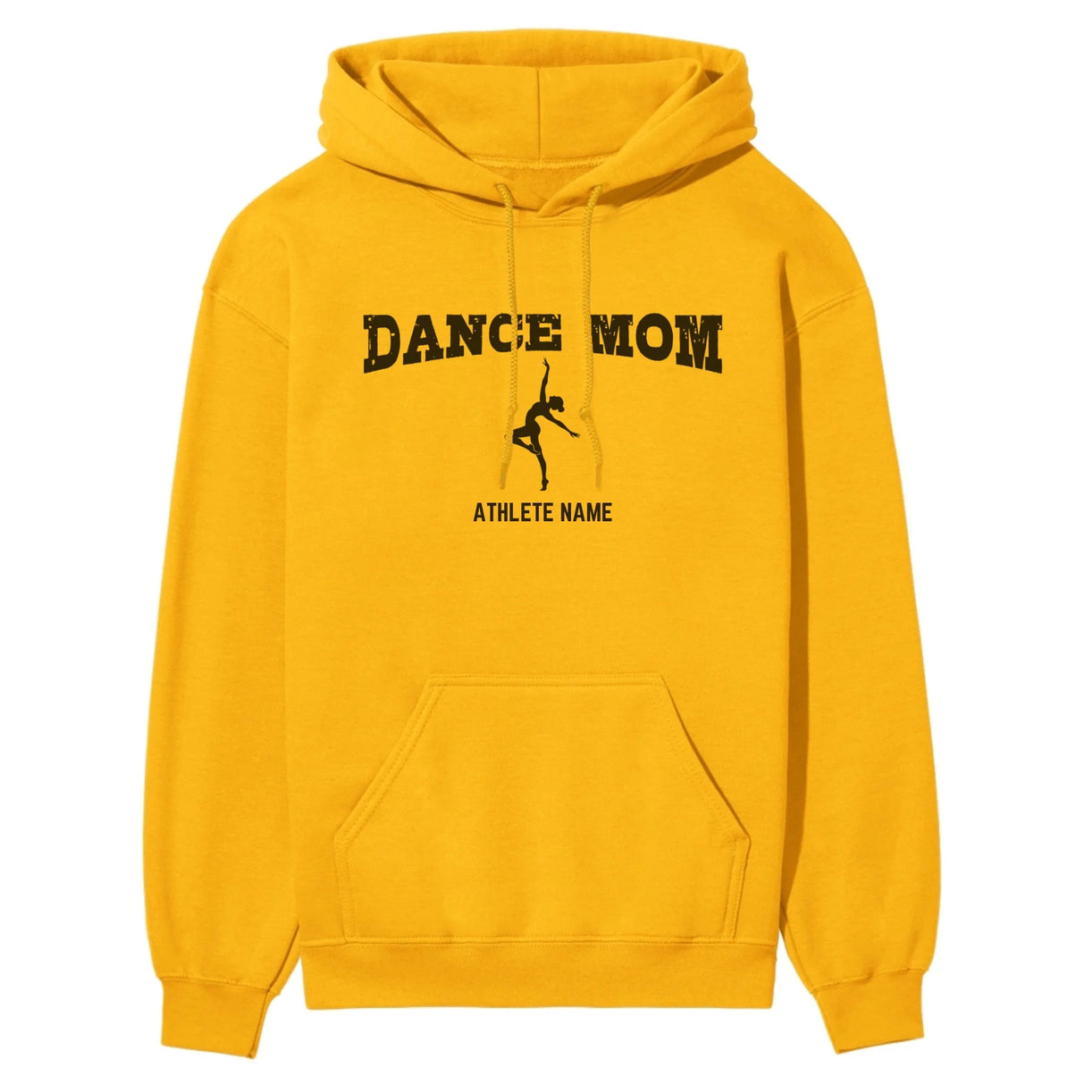 Dance Mom with Dancer Icon and Dancer Name on a Hoodie with a Black Graphic