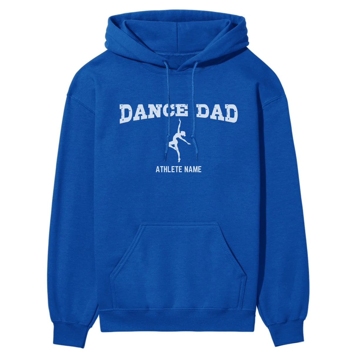 Dance Dad with Dancer Icon and Dancer Name on a Hoodie with a White Graphic