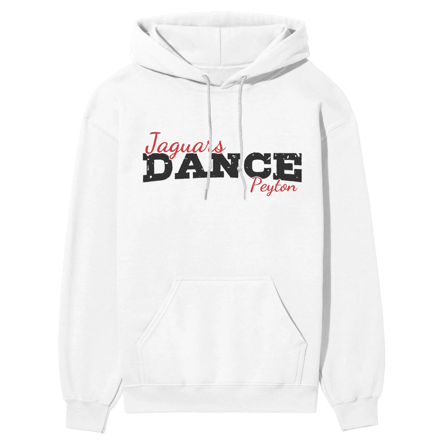 Custom Dance Mascot and Dancer Name on a Hoodie with a Black Graphic