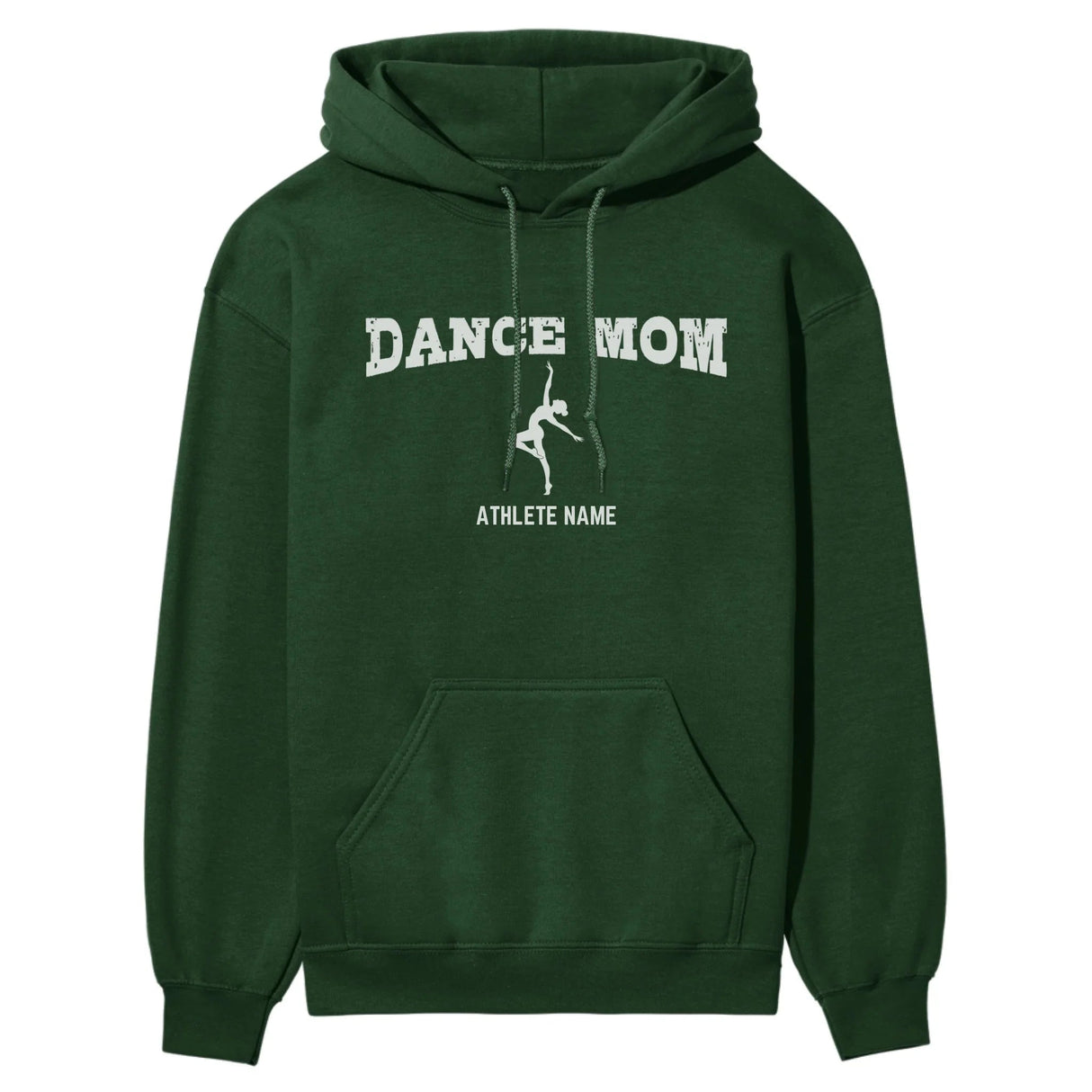 Dance Mom with Dancer Icon and Dancer Name on a Hoodie with a White Graphic
