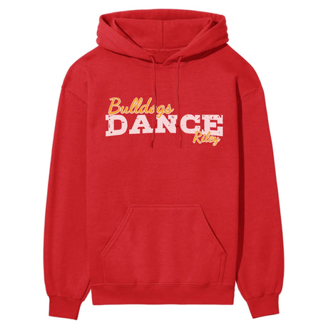 Custom Dance Mascot and Dancer Name on a Hoodie with a White Graphic