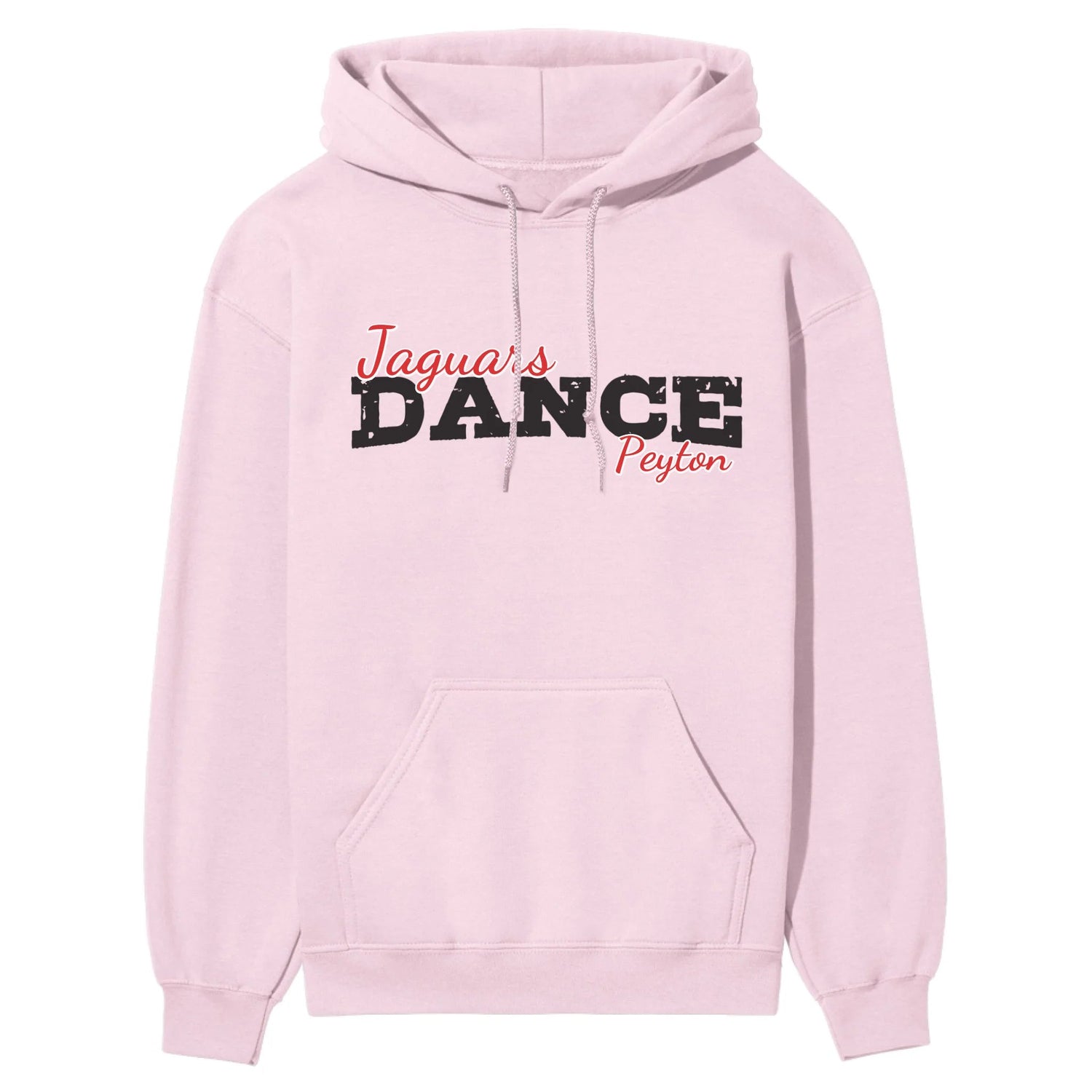 Custom Dance Mascot and Dancer Name on a Hoodie with a Black Graphic