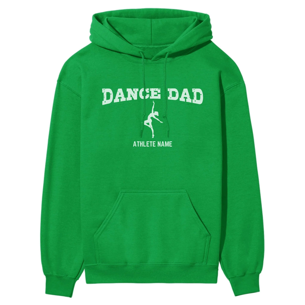Dance Dad with Dancer Icon and Dancer Name on a Hoodie with a White Graphic