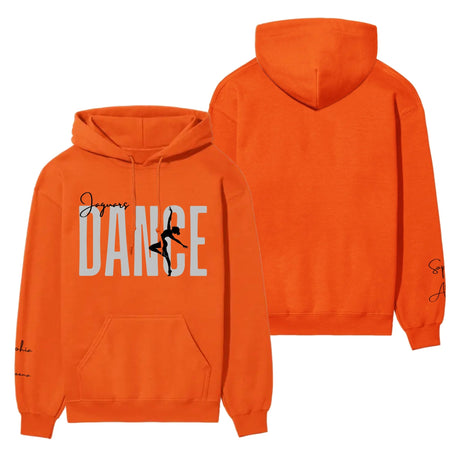 Personalized Dance on a Hoodie With Modern Bold Designs and Dancer Name on Sleeve on a Hoodie