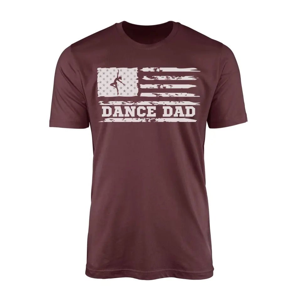 Dance Dad Horizontal Flag on a Men's T-Shirt with a White Graphic
