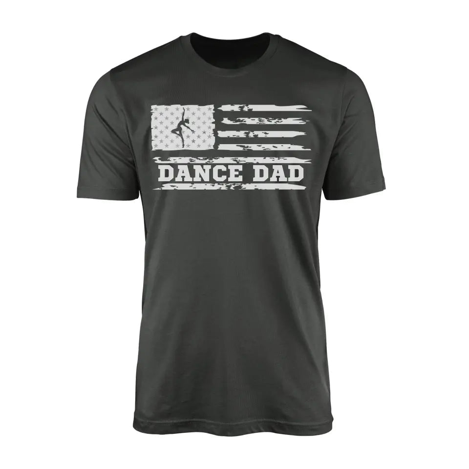 Dance Dad Horizontal Flag on a Men's T-Shirt with a White Graphic