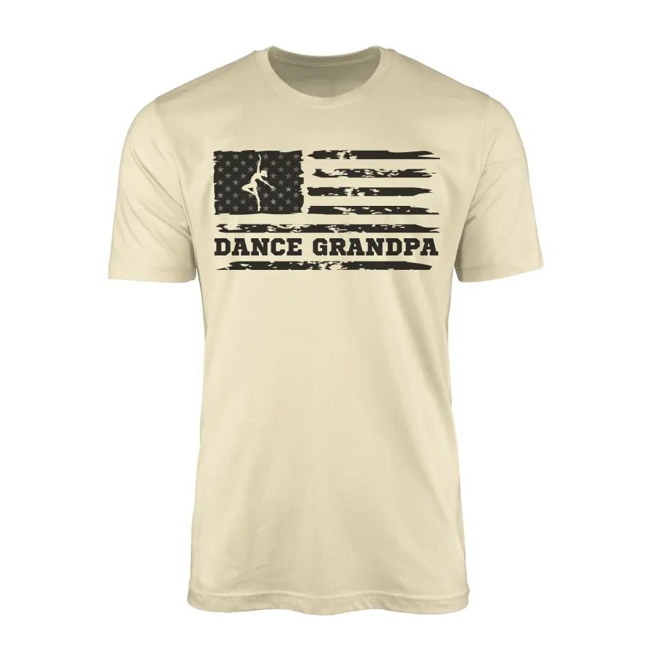 Dance Grandpa Horizontal Flag on a Men's T-Shirt with a Black Graphic